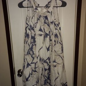 Linen Shift Dress with Back Tie Neck.  Never Worn